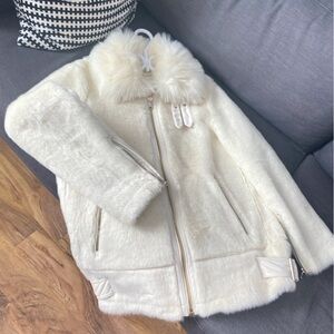 Zara Cream Teddy Jacket